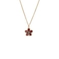 thumbnail image 4 of Fine Color Jewels 925 Sterling Silver 4 Ct Red Garnet Flower Necklace Rhodium Plated for Women, 4 of 8