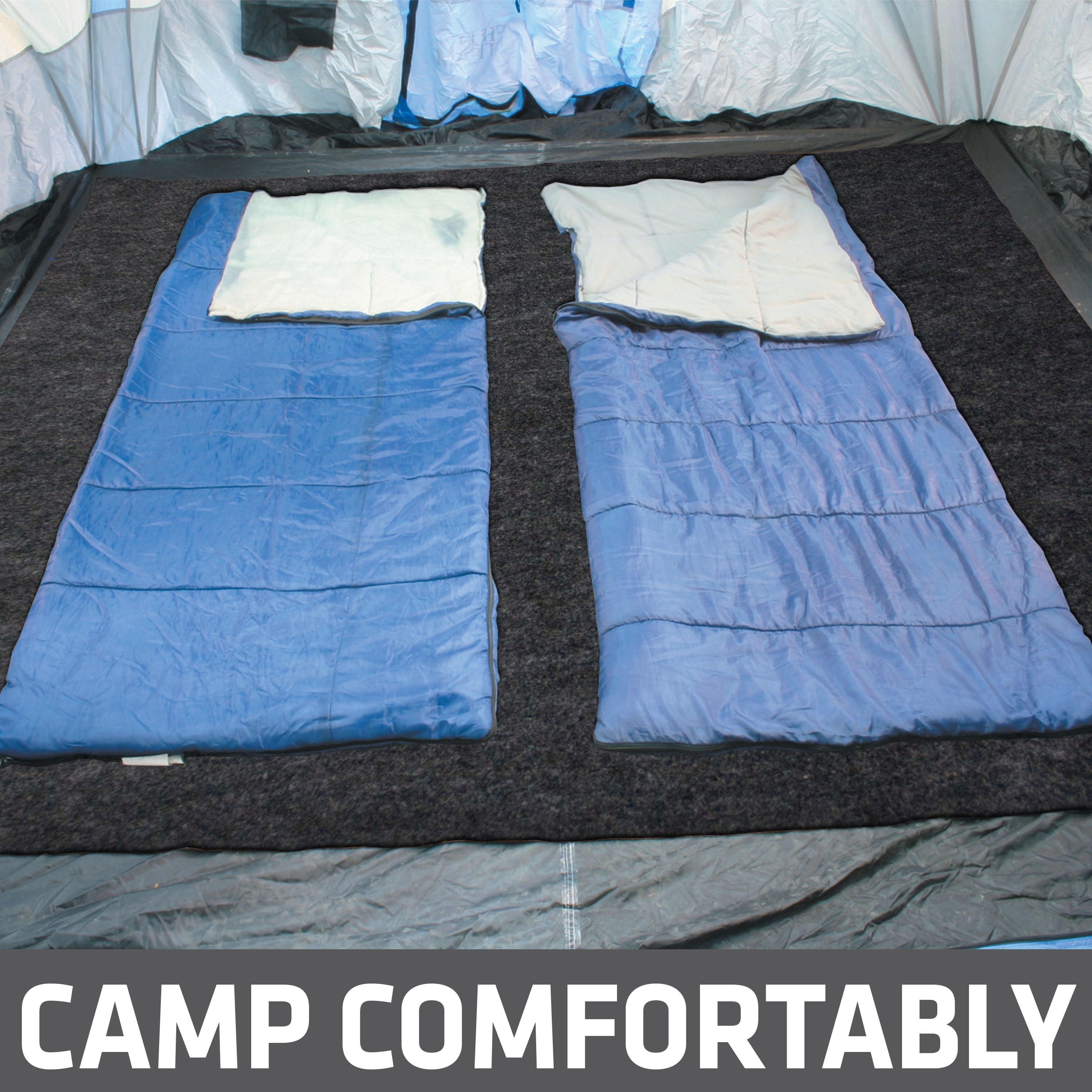 Drymate Tent Carpet Mat, Protective Waterproof Liner Keeps You Warm & Dry, Camping Floor Rug Accessory (60" x 74"), Durable, Lightweight, Soft & Comfortable, Trimmable Material (Charcoal)