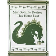 getDigital Dish Cloth May Godzilla Destroy This Home Last - A funny Home Blessing Kitchen Towel for Geeks and Monster Movie Fans - 100% Cotton, Absorbent and Machine Washable