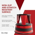 thumbnail image 4 of Cramer Industries 100143 Kik-Step Steel Step Stool - Red, 350 lb Duty Rating, Spring-mounted Casters, 4 of 4