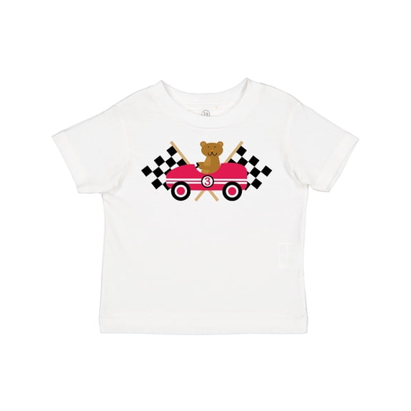 Inktastic Race Car Racing Bear Animal Boys or Girls Toddler T-Shirt