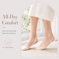 thumbnail image 3 of Women’s Ice Silk No Show Ultra‑Thin Liners – Invisible Breathable Anti‑Slip Socks, Non‑Slip Silicone Heel Grip, for Flats, Loafers, Dress Shoes 4 Pairs, 3 of 7