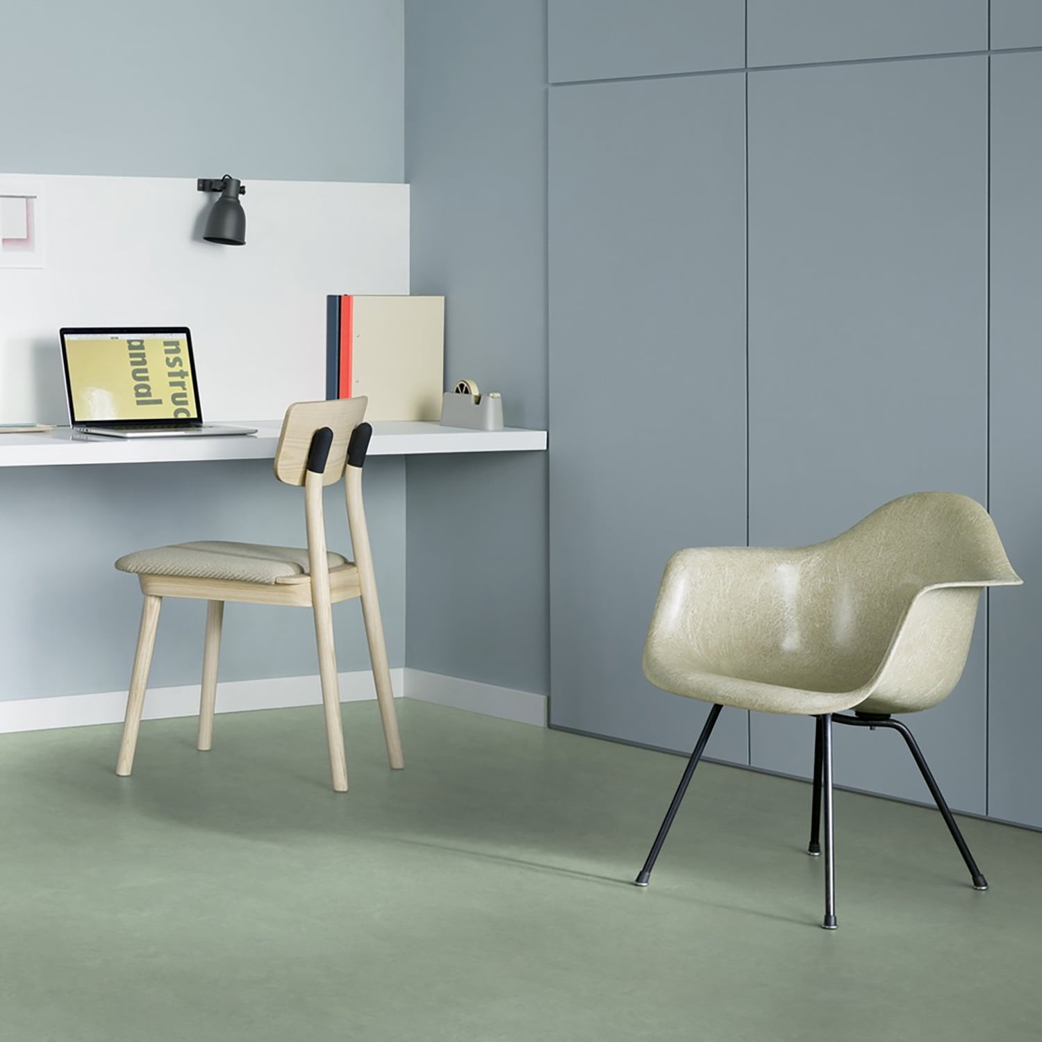 Forbo Flooring Marmoleum Cinch Loc Seal 11.81" x 11.81" Laminate Square in Sage 6.78 Sq ft