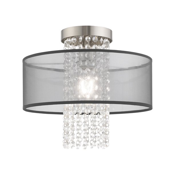Livex Lighting 43202 Bella Vista 1 Light 13" Wide SemiFlush Drum