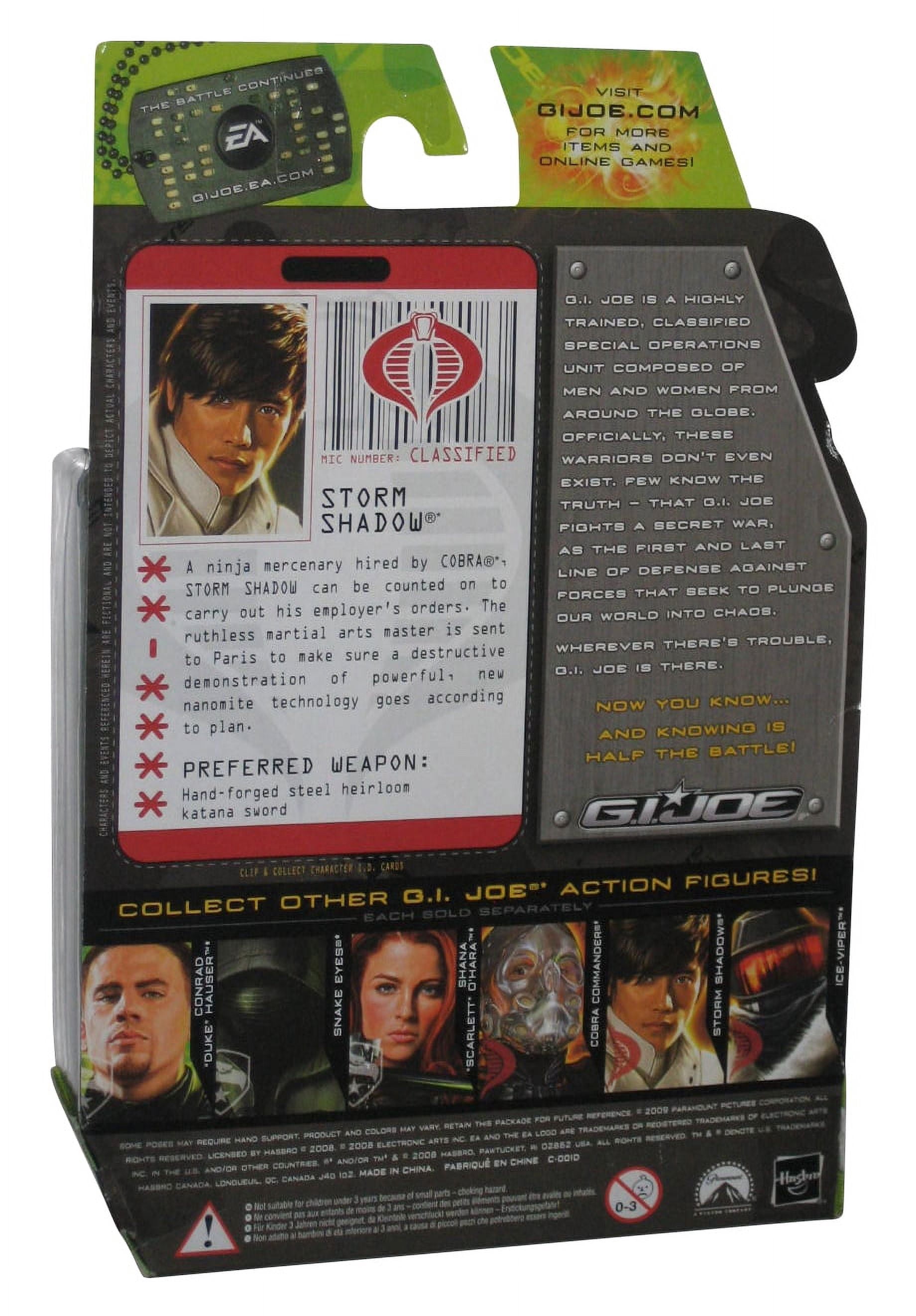 G.I. Joe The Rise of Cobra Storm Shadow Paris Pursuit Action Figure 2009 Hasbro