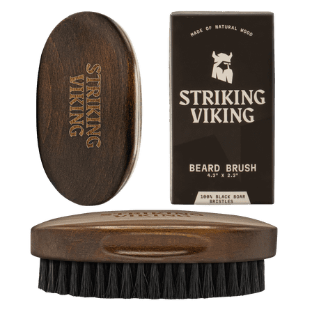 Boars Hair Beard Brush for Men - Beach Wood