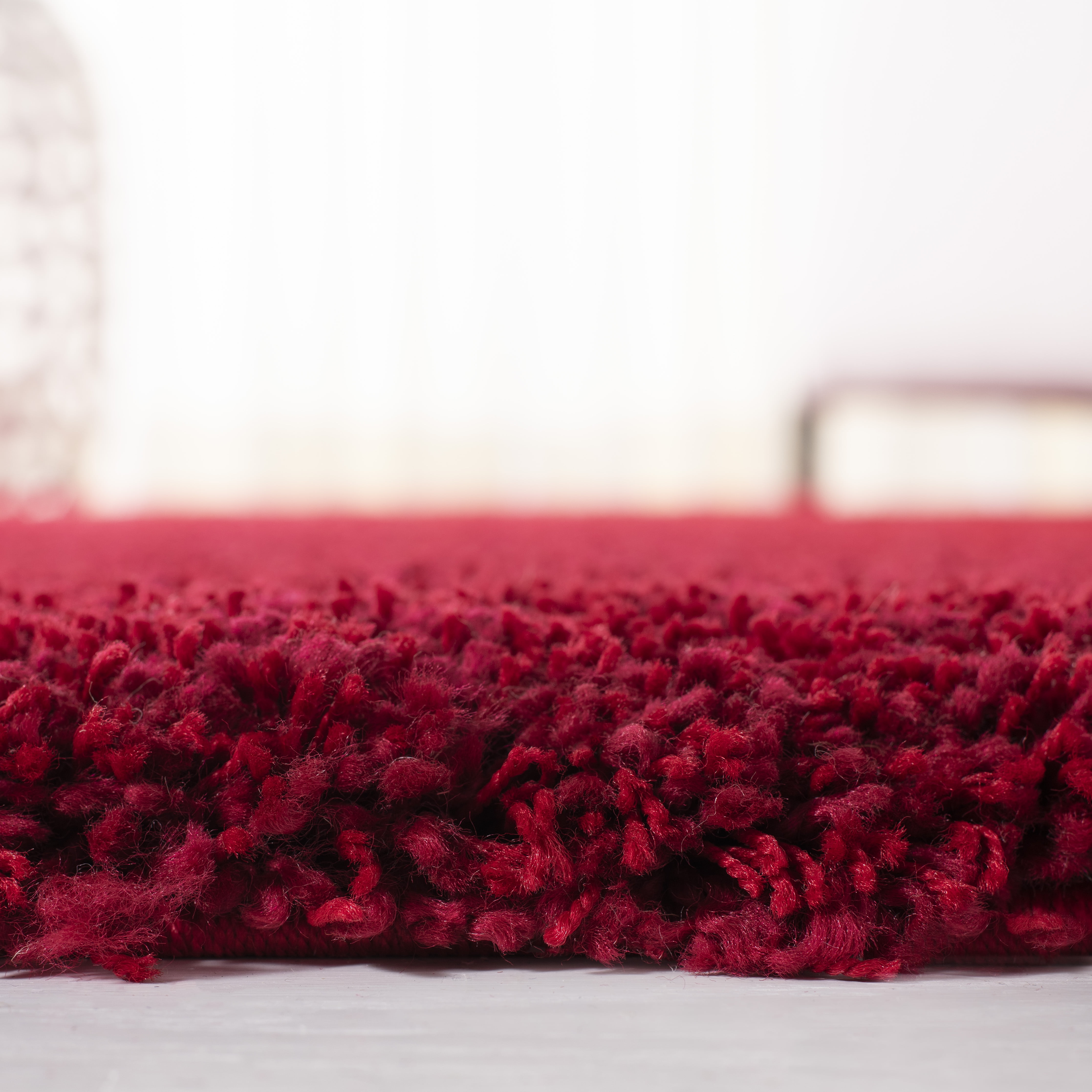 Safavieh California Plush Solid Shag Area Rug, Red, 9' x 9' Square