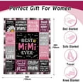 thumbnail image 5 of Mimi Gifts, Mothers Day Blanket Gifts for Mimi, Mimi Gifts for Grandma Throw Blanket 50"x60", Cool Mimi Birthday Gifts Ideas for Mimi from Grandkids, Great Grandma Gifts for Mimi, 5 of 6