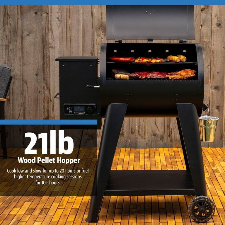 Pit Boss 700 Sq in Pellet Grill, 21 lb Hopper, 180-500Â°F