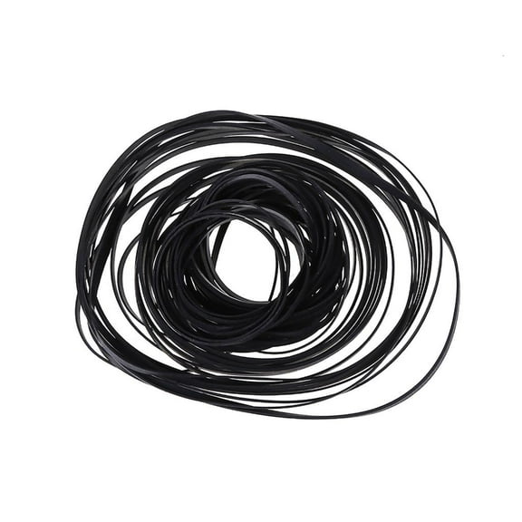 WE-POLUJ 100PCS Mix Size Flat Belts Assorted Rubber Belts Cassette Tape Belt 40-135mm 3mm