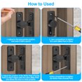 thumbnail image 6 of EEEkit 180° Barn Door Latches, 2pcs Safety Door Locks for Barn Wood Fence Sliding French Doors, 6 of 6