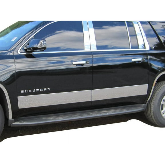 Stainless Steel Rocker Panel Trim 4Pc Fits 2015-2020 Chevy Suburban TH55198 QAA