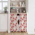thumbnail image 6 of Spring Flowers Kitchen Curtains 45 Inch Length, Farmhouse Chinese Pink White Floral Tiers Curtains for Bathroom Bedroom Cafe, Light Filtering Small Window Treatment Short Drapes 2 Panels 42"Wx45"L, 6 of 8