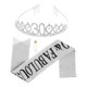 thumbnail image 1 of Tiara de cumpleaños con sash Exquisite Crown DeeDeband suministros de fiesta de cumpleaños, 1 of 5