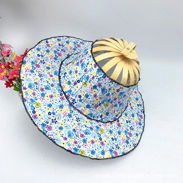 sunhillsgrace travel equipment foldable hand fan sun hat 2 in 1