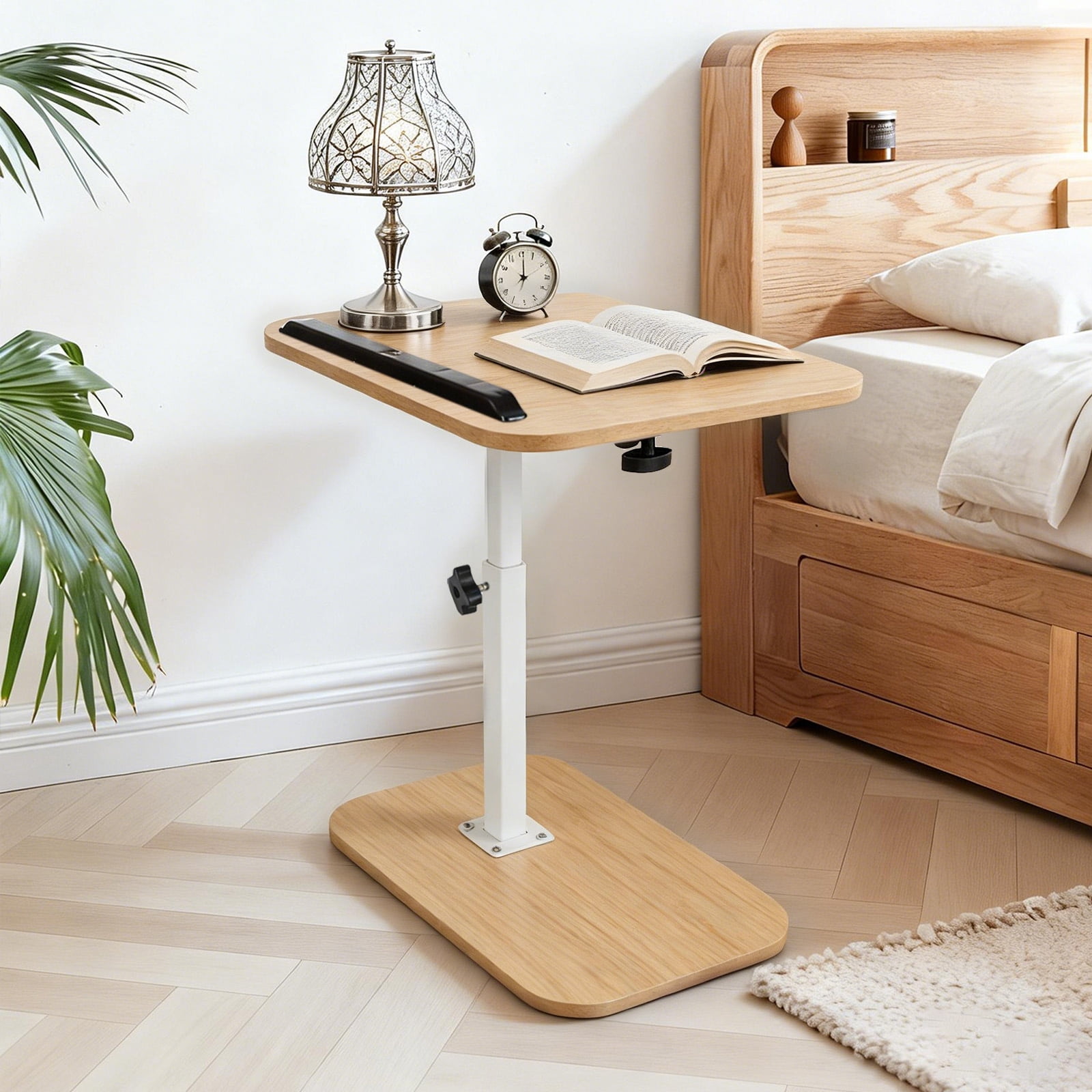 PinkSheep Small Side Table End Table Accent Table Tray Table  for Bedroom Living Room Small Spaces, Natural Color