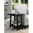 thumbnail image 6 of International Concepts Solid Wood Square Drop Leaf Side Table in Black, 6 of 6