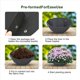 thumbnail image 5 of 3 Piezas Forros para Cestas de Flores Colgantes Tela Plantas Maceteros Redondos Fieltro Negro No Tejido 14 Pulgadas, 5 of 5