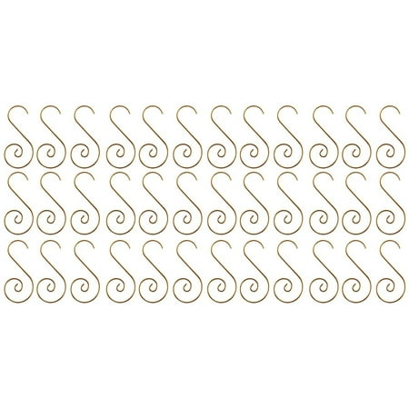 

200pcs Decorations Club Metal Necessities Christmas Storage Balls Golden S Hanging Wire Hook Ornament Holiday Decoration Daily Steel Home Hooks Hanger Shaped Hangers for S- Shaped