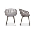 thumbnail image 6 of Pemberly Row Contemporary Plastic Outdoor Chairs in Grey (Set of 2), 6 of 8