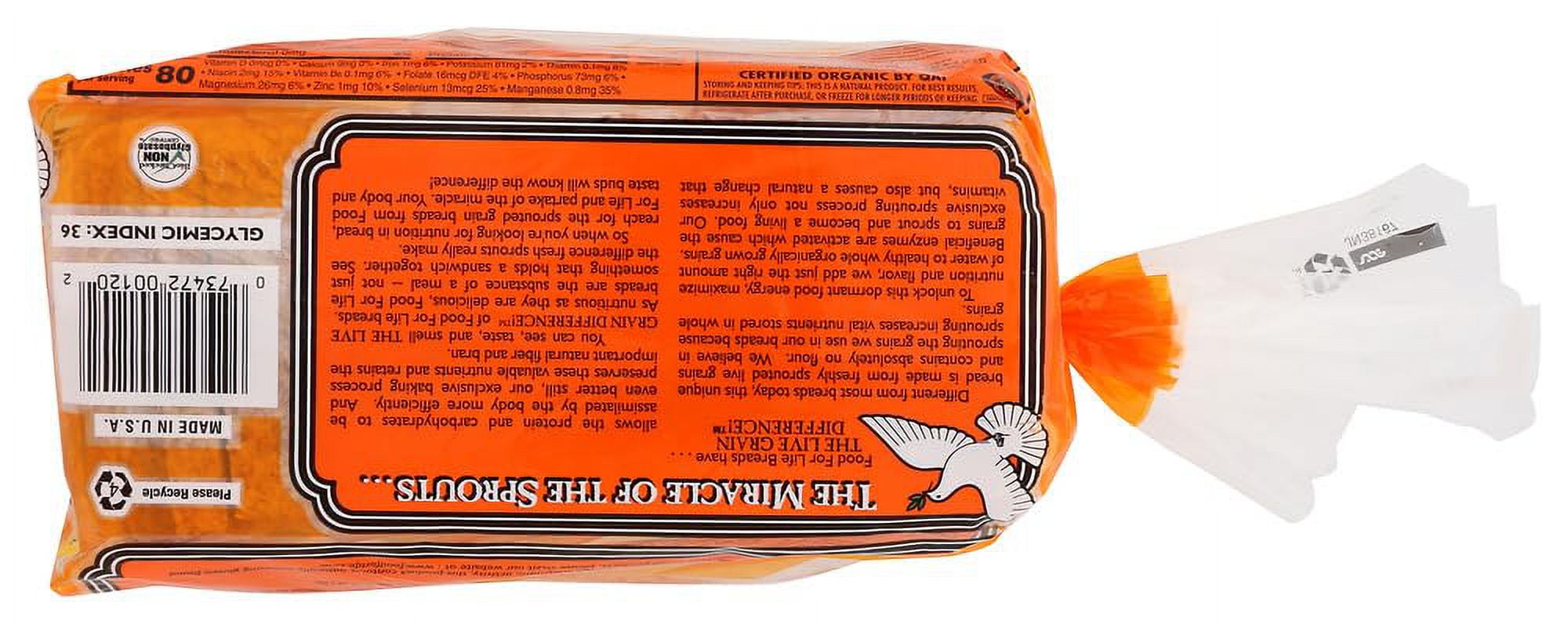 Ezekiel 4:9 Bread, Original Sprouted, Organic, 24oz (Pack of 2)