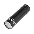thumbnail image 2 of 2 PACKS Premium Bright Light Stable Power Supply Outdoor Mini Aluminum Portable Ultra Blacklight 9 LED Flashlight Torch Light Lamp black, 2 of 7