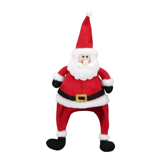 Cómodo gorro rojo de Papá Noel para mujeres, hombres, adultos y niños, ideal para cosplay festivo.