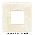 thumbnail image 2 of Earthen Off White Picture Frame Mat for 8x8 Frames - Fits 4x4 Photos - 10 Mats, 2 of 7