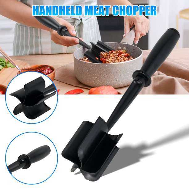 Hamburger Meat Chopper Versatile High Temp Heat Resistant Ground Meat Masher with 5 Blade Head Kitchen Gadgets