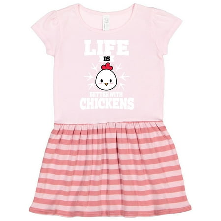 

Inktastic Life is Better with Chickens Gift Toddler Girl Dress