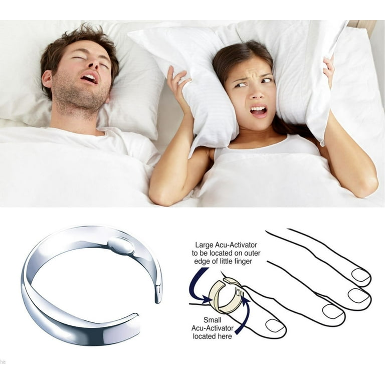 Anti Snoring Ring Stopper Sleeping Breath Aid Acupressure Treatment Stop  HEEBEL