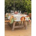 thumbnail image 2 of Outdoor Tablecloth with Umbrella Hole and Zipper, Orange Green Pumpkins Fall Rectangle Table Cloth 52x70 Inch Waterproof Tablecloth, Thanksgiving Botanical Picnic Table Cover for Patio Camping, 2 of 7