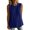 *Blue, variant on Women's Eyelet Vertical Ribbed Swing Tank Top , Ladies' Wide Strap A Line Sleeveless Blouse , Summer Casual Loose Fit Shirt For Women,Beige,S-3XL