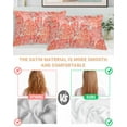 thumbnail image 4 of Hokiten King Size Pillow Cases Set of 2, Pillow Covers for Bed, Orange Red Coral Coastal Satin Pillowcases with Zipper for Hair/Skin, Ocean Nautical Seaside Beach 20x36 Inches, 4 of 6