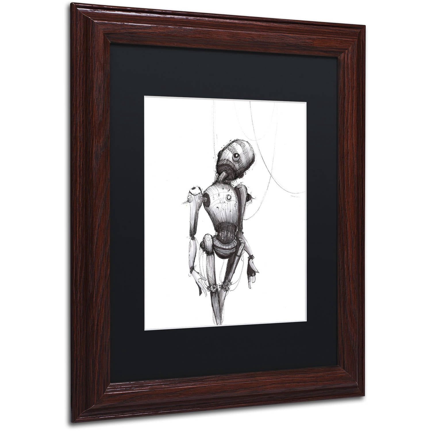 Trademark Fine Art 'Disconnect' Canvas Art by Craig Snodgrass, Black Matte, Wood Frame