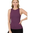 thumbnail image 1 of Niobe Clothing Womens Ribbed Crew Neck Sleeveless Tank Top, 1 of 3