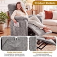 thumbnail image 6 of Dolonm Electric Power Recliner Chair with Side Pocket & Remote, Modern Chenille Nursery Recliner Chair for Living Room, Grey, 6 of 9
