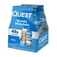 thumbnail image 2 of Quest Protein Milkshake, Vanilla Flavor, High Protein, Low Sugar, 14fl oz, 4 Count, 2 of 10