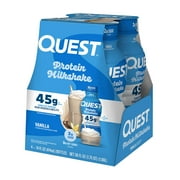 Quest Protein Milkshake, Vanilla Flavor, High Protein, Low Sugar, 14fl oz, 4 Count