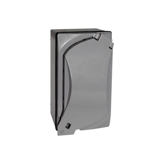 Sigma Engineered Solutions 16446 Duplex Outlet Kit Rectangle Metal 1 gang Wet Locations Gray