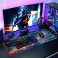 thumbnail image 6 of RGB Gaming Mouse Pad 15W Wireless Charging Large Waterproof Desk Mat 13 Light Modes Mousepad 31.5x11.8 Trains Flying Through the Clouds, 6 of 6