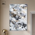 thumbnail image 3 of Ivory Gleam Canvas Black Paint Abstract by Art Remedy, Silver Frame, 36" x 54", 3 of 7