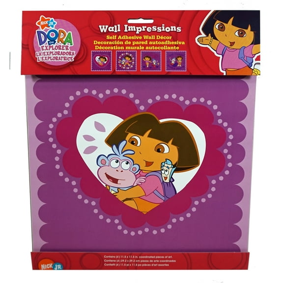 Dora the Explorer Wall Impressions - Self Adhesive Wall Decor