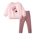 thumbnail image 2 of BOOMNY 2Pcs Girls Outfit Sets Graphic Long Sleeve Sweatshirts Pants Sets for Kids Comfy Clothing Set, 2 of 5