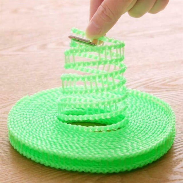 Xihbxyly Cuerda de Nailon para Secar La Ropa, Resistente Al Viento, Antideslizante, con Ganchos de Acero Inoxidable, Ideal para Viajes, Camping y Uso Doméstico, Diseño Portátil y Ajustable.