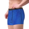 thumbnail image 2 of Pofeuu Blue Glitter Print Men’s Boxer Briefs, Moisture-Wicking Underwear, Regular,Trunk-Large, 2 of 5