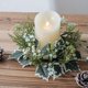 thumbnail image 1 of Yyuenw - Anillos de vela con vegetación artificial y bayas, corona de velas, centro de mesa, corona de velas navideñas con candelabros dorados para mesa de fiesta, 1 of 5