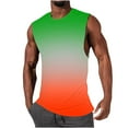 thumbnail image 2 of QATAINLAV Tank Tops for Men Sleeveless Crewneck Muscle Tshirts Loose Fit Gym Workout Tanks Fashion Gradient Print Vest Shirts Hoy Oferta Flash Multicolor XL, 2 of 5
