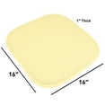 thumbnail image 3 of Sweet Home Collection Memory Foam Honeycomb Non-Slip Back 16" x 16" Chair Pad - Yellow, 12 Pack, 3 of 7