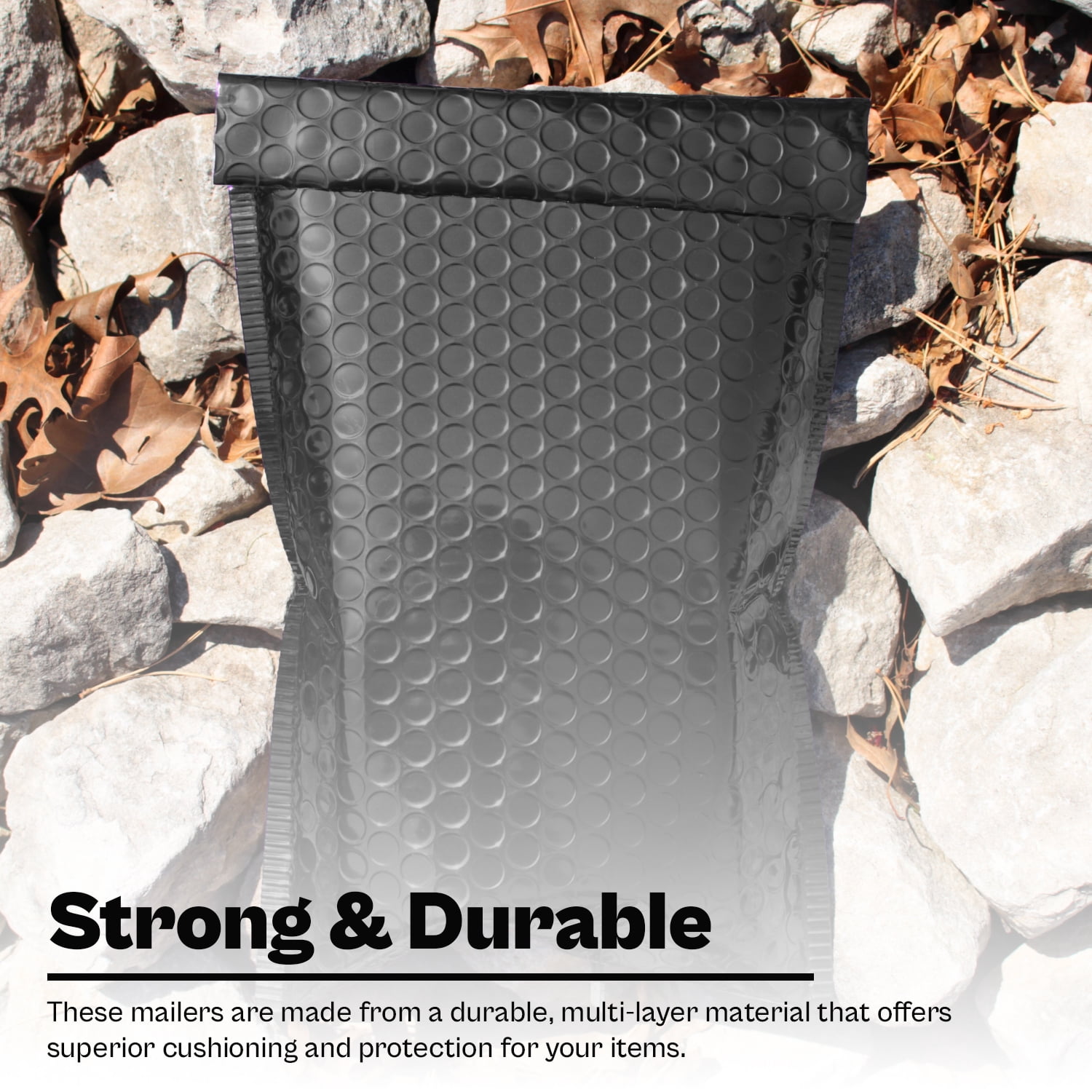 MMBM Black Metallic/Glamour Bubble Mailers 250 PCS Shipping Mailing Padded Envelopes Self-Seal Bags 7" x 6.75"